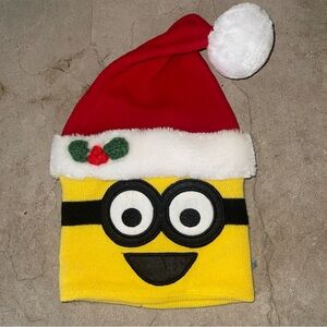 Despicable Me Minion Santa Red Hat Knit Youth Sized